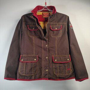 Horseware Ireland Jacket Womens Medium Brown Equestrian Chore Barn Coat Western